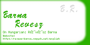 barna revesz business card